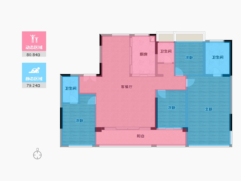 安徽省-合肥市-龙湖·御湖境-160.00-户型库-动静分区