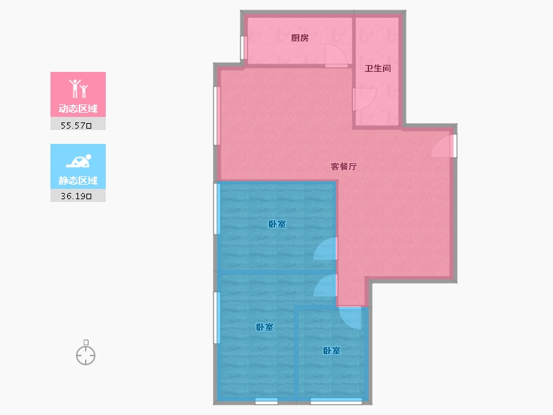 湖南省-长沙市-凤凰天阶苑-84.00-户型库-动静分区