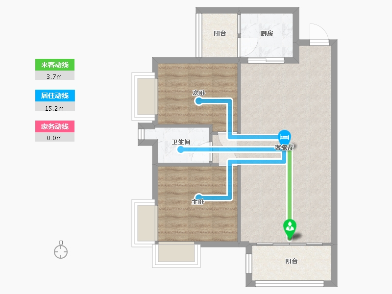 广东省-珠海市-珠江南湾-67.29-户型库-动静线