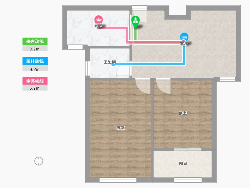 江苏省-盐城市-金色华庭-西区-61.68-户型库-动静线