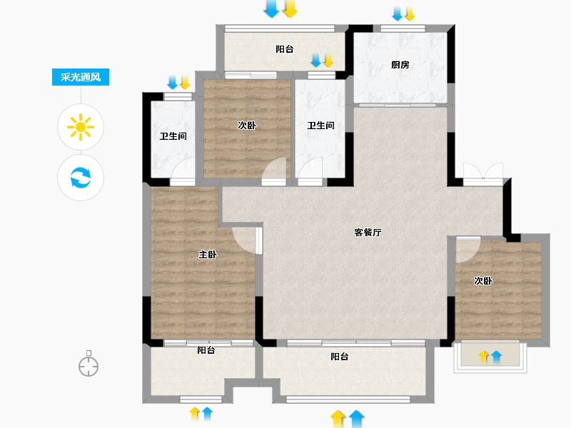 河南省-周口市-周口城投·华府-108.00-户型库-采光通风