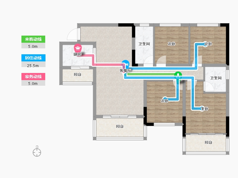 四川省-宜宾市-鑫洋·央玺-99.43-户型库-动静线