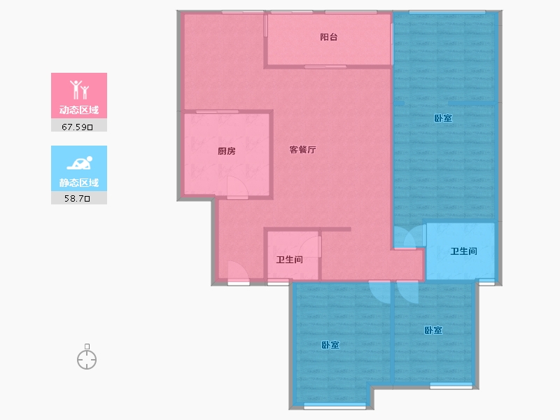 四川省-成都市-华银美景-117.03-户型库-动静分区