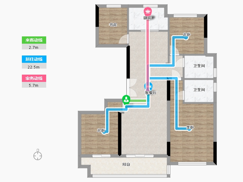 浙江省-嘉兴市-崇文家苑-101.60-户型库-动静线