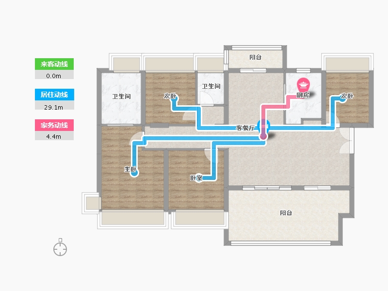 广东省-珠海市-横琴华发广场-120.80-户型库-动静线