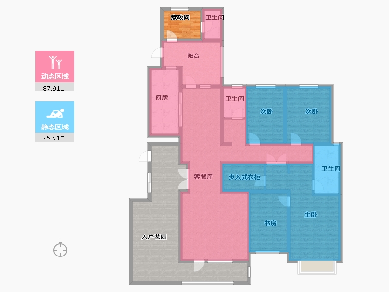 河北省-石家庄市-天洲视界城-186.17-户型库-动静分区