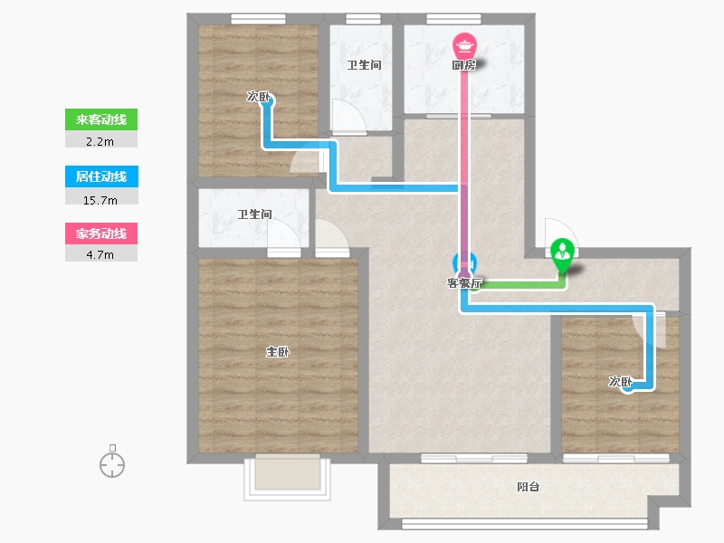 山东省-德州市-红磡龙著-106.80-户型库-动静线