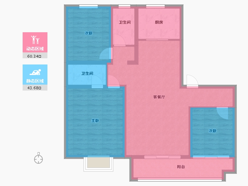 山东省-德州市-红磡龙著-106.80-户型库-动静分区