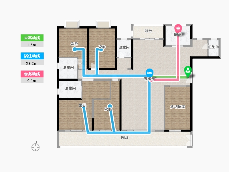 湖南省-长沙市-中建江山壹号-246.40-户型库-动静线