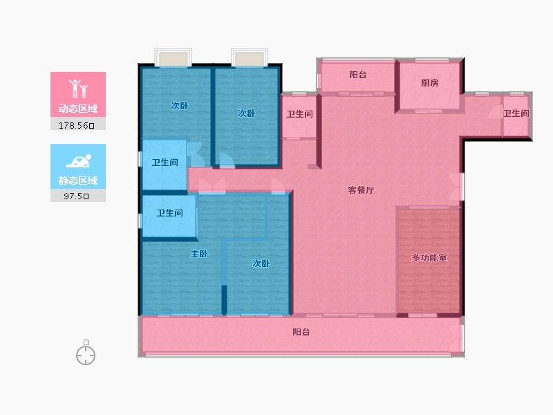 湖南省-长沙市-中建江山壹号-246.40-户型库-动静分区