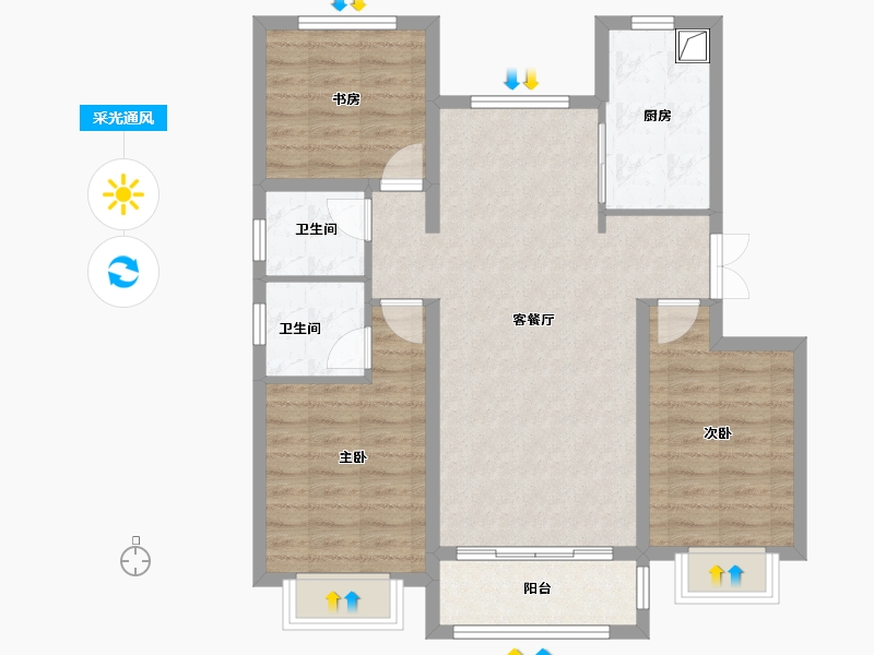 河北省-邢台市-盛国际-99.20-户型库-采光通风