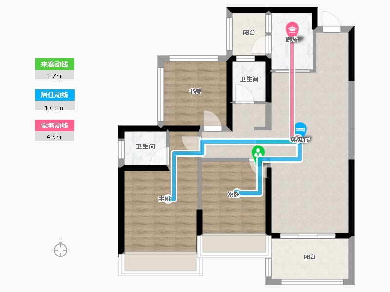 广西壮族自治区-崇左市-南湖三千院-90.26-户型库-动静线