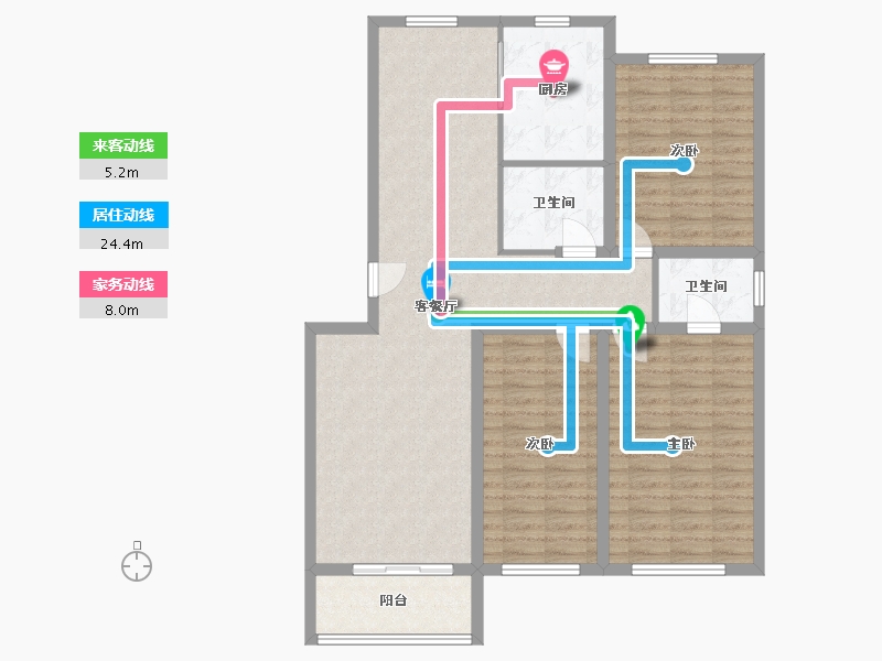 河北省-廊坊市-郦湖小区-112.00-户型库-动静线