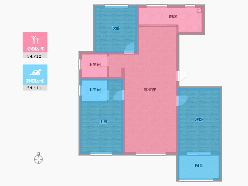 河北省-沧州市-金都小区-110.15-户型库-动静分区