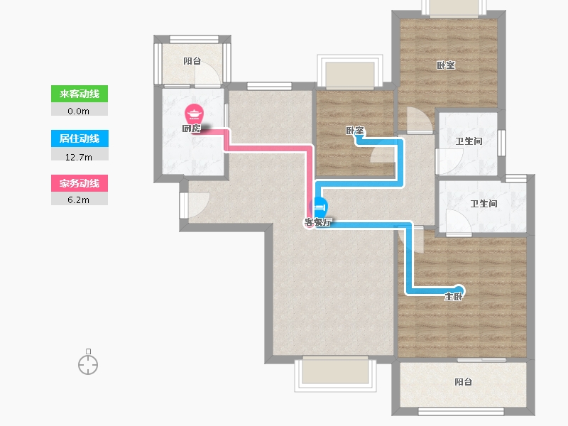 广东省-珠海市-翠湖苑(南区)-83.00-户型库-动静线