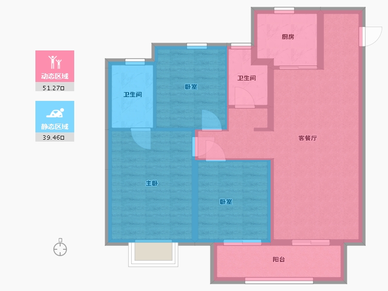 湖北省-武汉市-湖北交投华园-100.00-户型库-动静分区