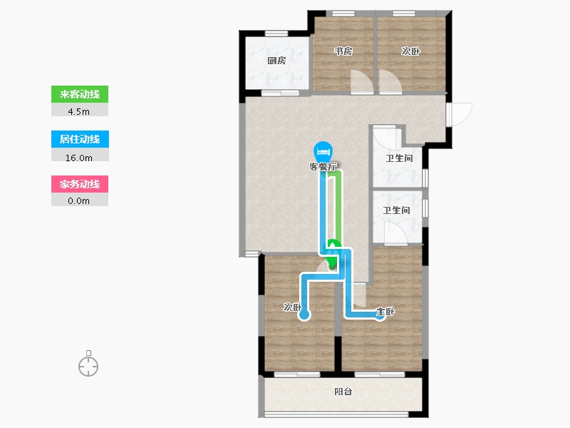 浙江省-杭州市-翠语彩虹里-103.82-户型库-动静线