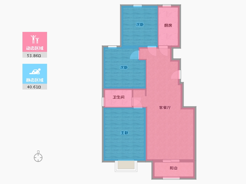 甘肃省-武威市-凯蒂斯尚府-84.80-户型库-动静分区