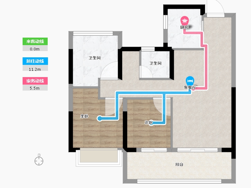 安徽省-合肥市-招商雍润府-71.01-户型库-动静线