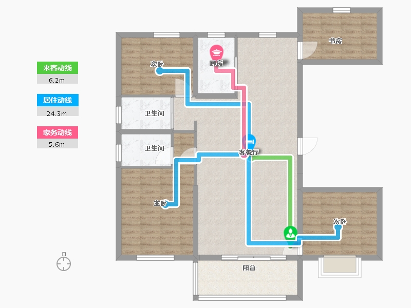 河南省-郑州市-碧桂园荣汇-116.00-户型库-动静线