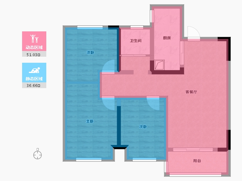 河南省-信阳市-碧桂园-84.00-户型库-动静分区