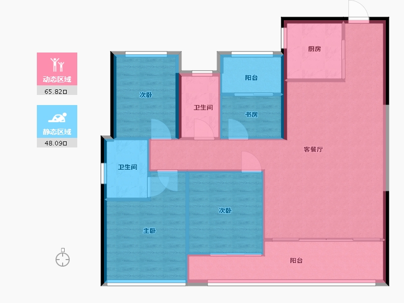 福建省-厦门市-国贸上城-104.00-户型库-动静分区