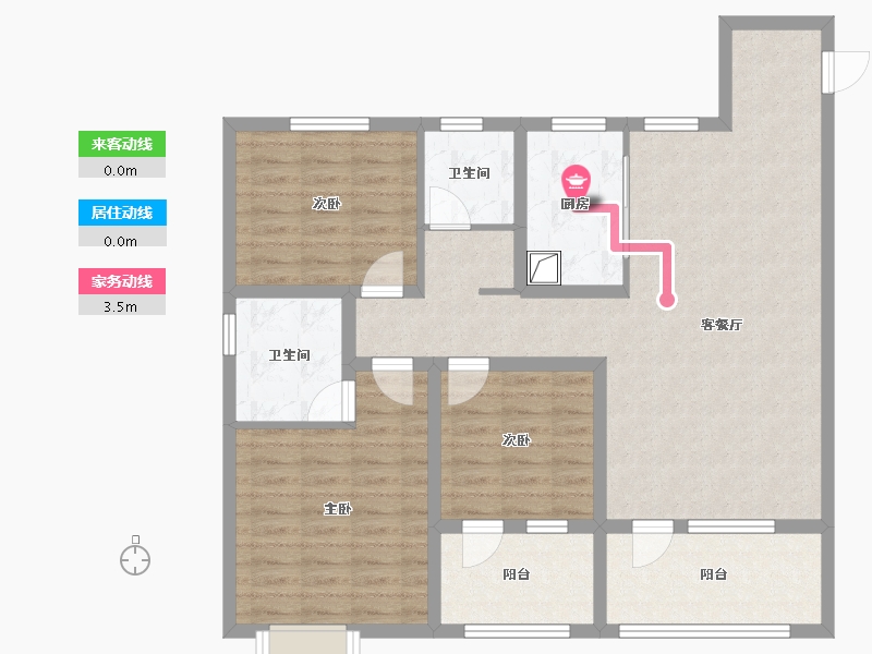 山东省-青岛市-梧桐苑-101.60-户型库-动静线