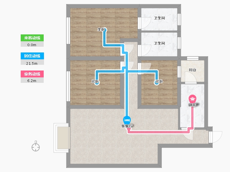 四川省-成都市-东方阳光城-B区-106.00-户型库-动静线