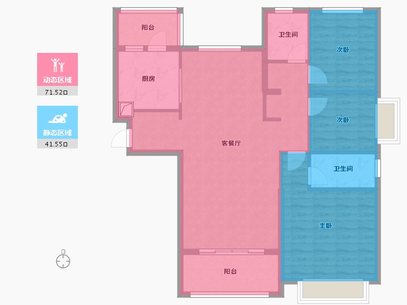 山东省-莱芜市-恒大名都-102.00-户型库-动静分区