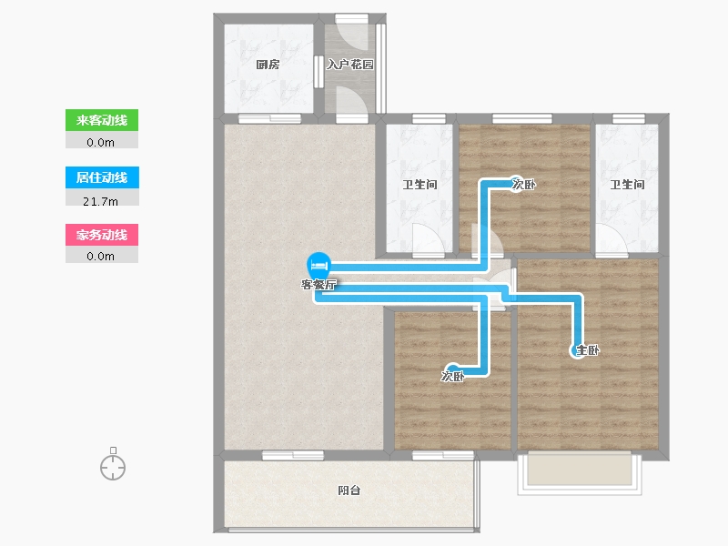 湖北省-咸宁市-东方御府-98.40-户型库-动静线