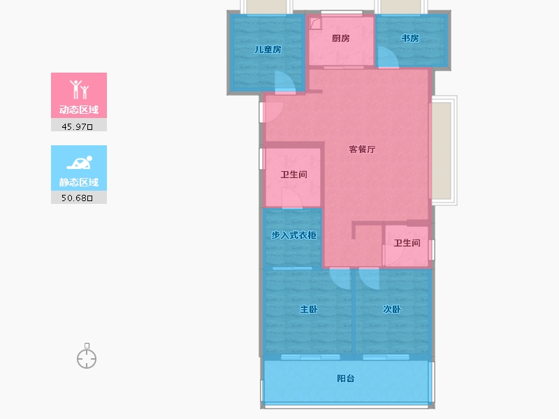 福建省-泉州市-和光悦湖-92.00-户型库-动静分区