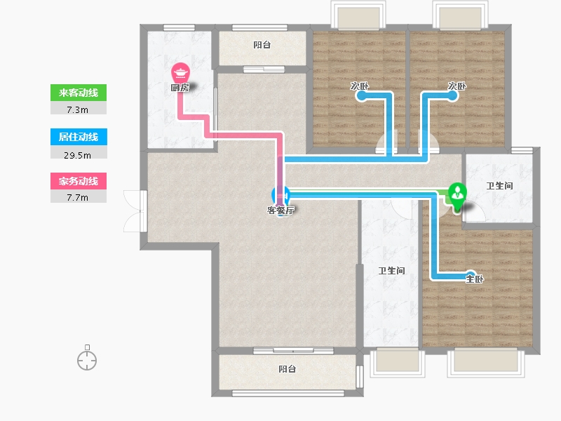 福建省-泉州市-溜溪花园-141.00-户型库-动静线