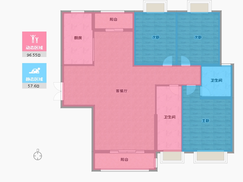 福建省-泉州市-溜溪花园-141.00-户型库-动静分区