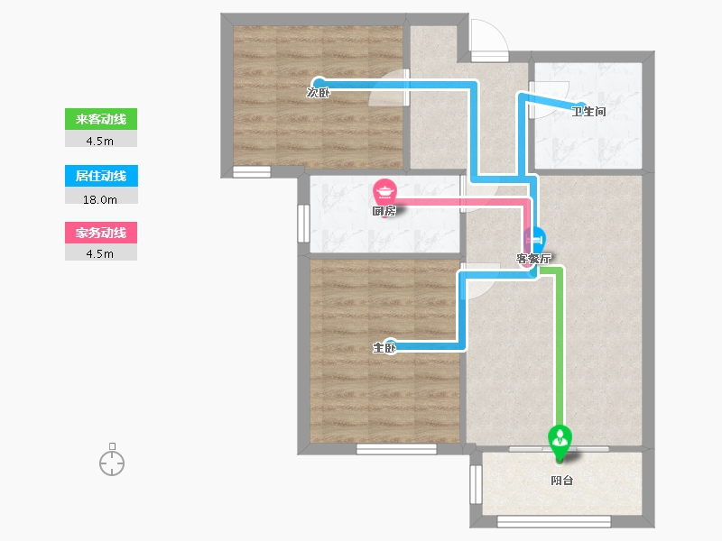 河北省-石家庄市-乾园生活小区(东区)-71.20-户型库-动静线