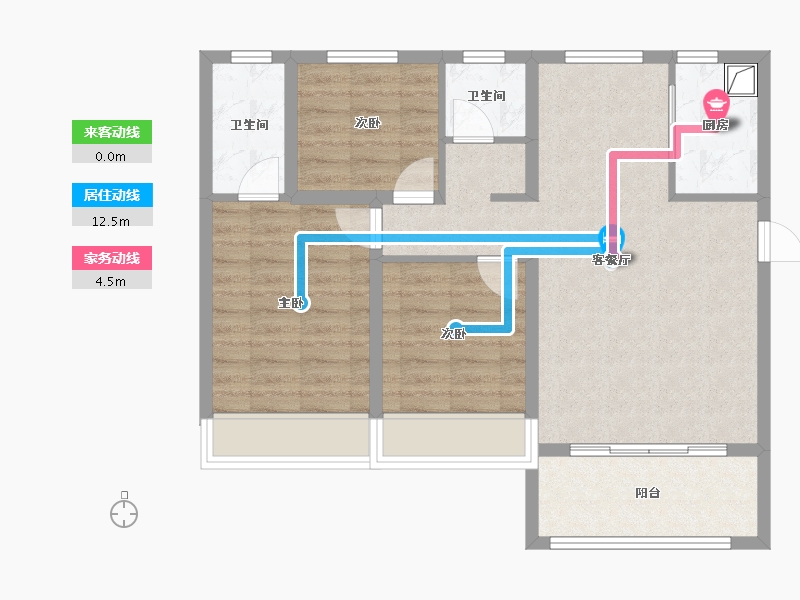 山西省-临汾市-和园-86.00-户型库-动静线