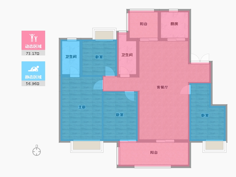 湖南省-永州市-银竹家园-114.00-户型库-动静分区