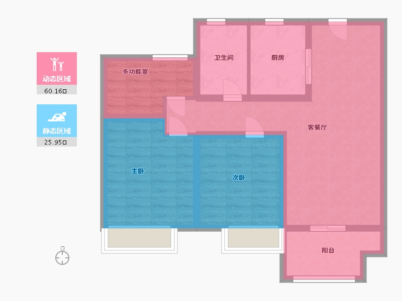 安徽省-黄山市-江湾府-76.00-户型库-动静分区