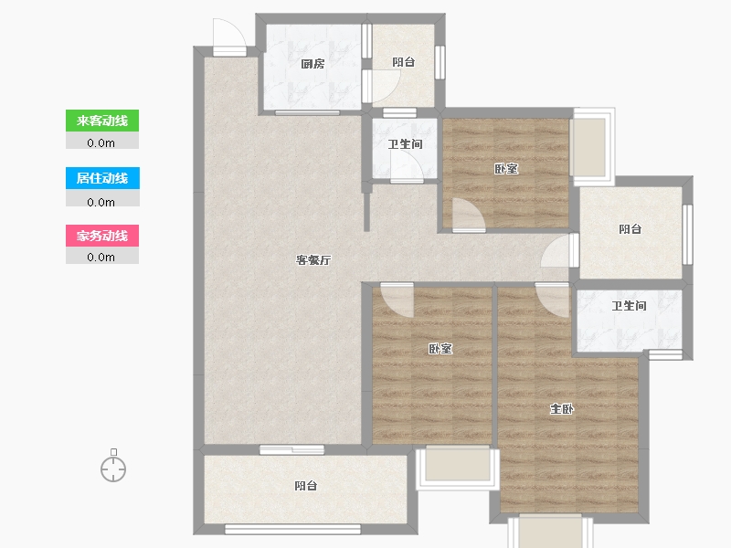 湖南省-郴州市-西子山庄-104.00-户型库-动静线