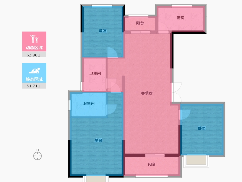 河南省-安阳市-嘉洲雅舍-103.94-户型库-动静分区