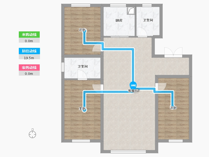 辽宁省-盘锦市-长安华府-111.10-户型库-动静线