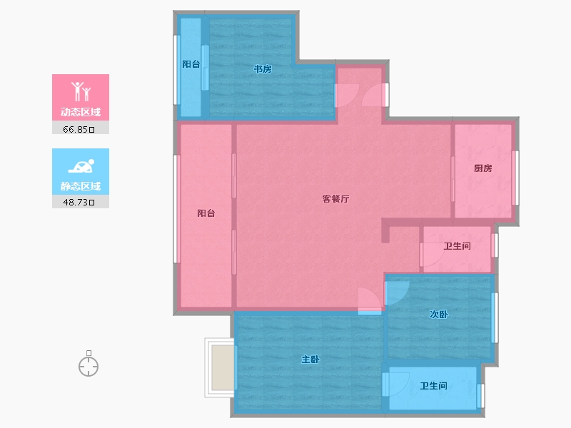 河南省-郑州市-和昌盛世城邦35号地-99.49-户型库-动静分区