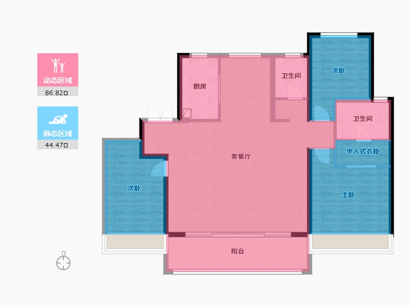 河南省-郑州市-郑州华侨城-120.00-户型库-动静分区