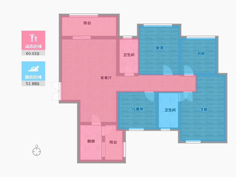 广西壮族自治区-南宁市-大唐世家-100.00-户型库-动静分区