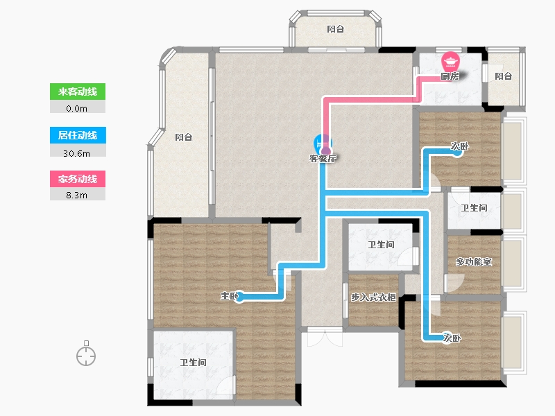 重庆-重庆市-铂悦滨江-184.00-户型库-动静线