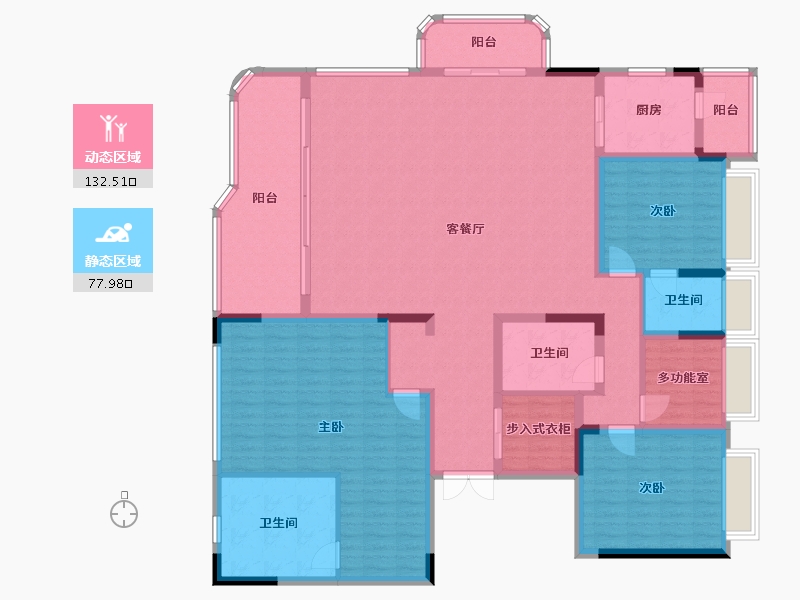 重庆-重庆市-铂悦滨江-184.00-户型库-动静分区