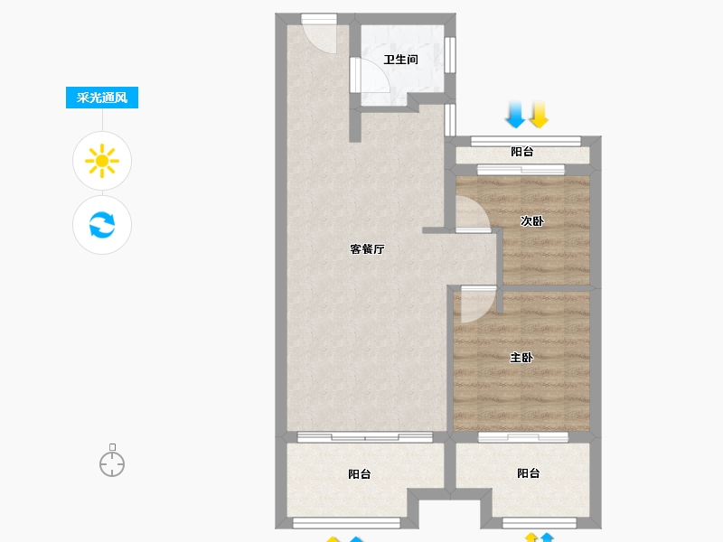 江苏省-苏州市-星斓荟-71.20-户型库-采光通风