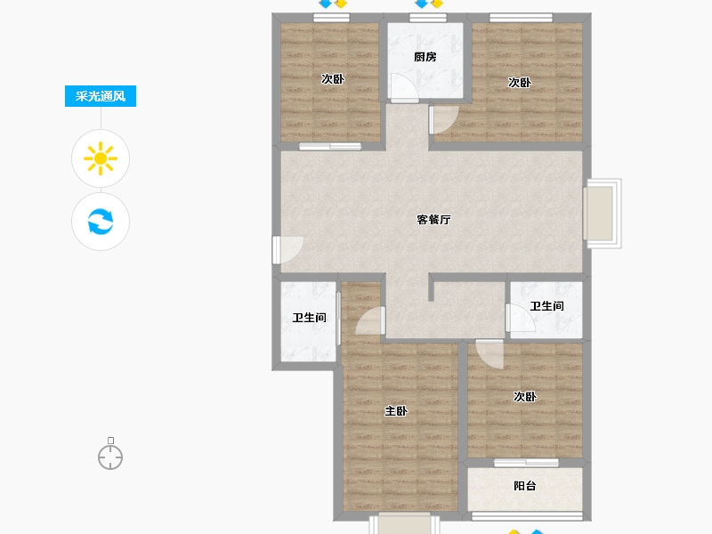 山西省-晋中市-望府-101.28-户型库-采光通风