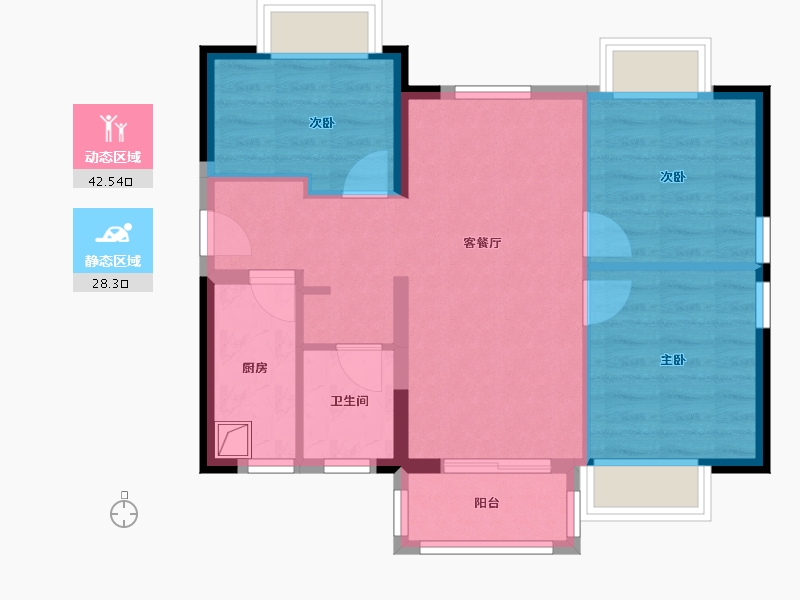 广东省-深圳市-凤凰英荟城-80.00-户型库-动静分区