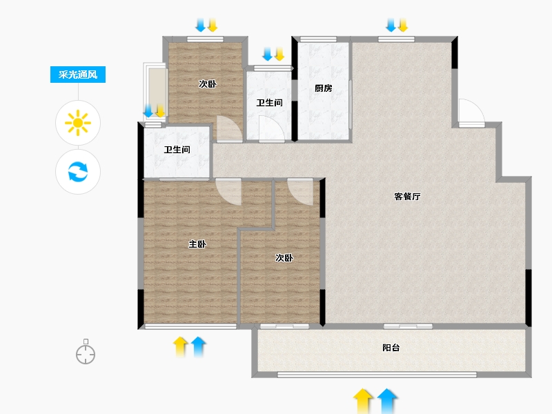 浙江省-杭州市-华昭府-204.01-户型库-采光通风