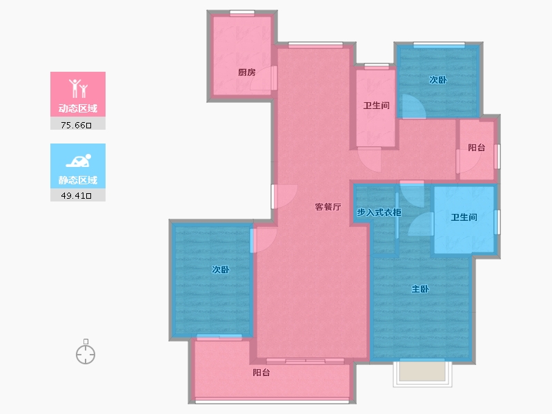 江苏省-无锡市-融创·熙园-112.00-户型库-动静分区